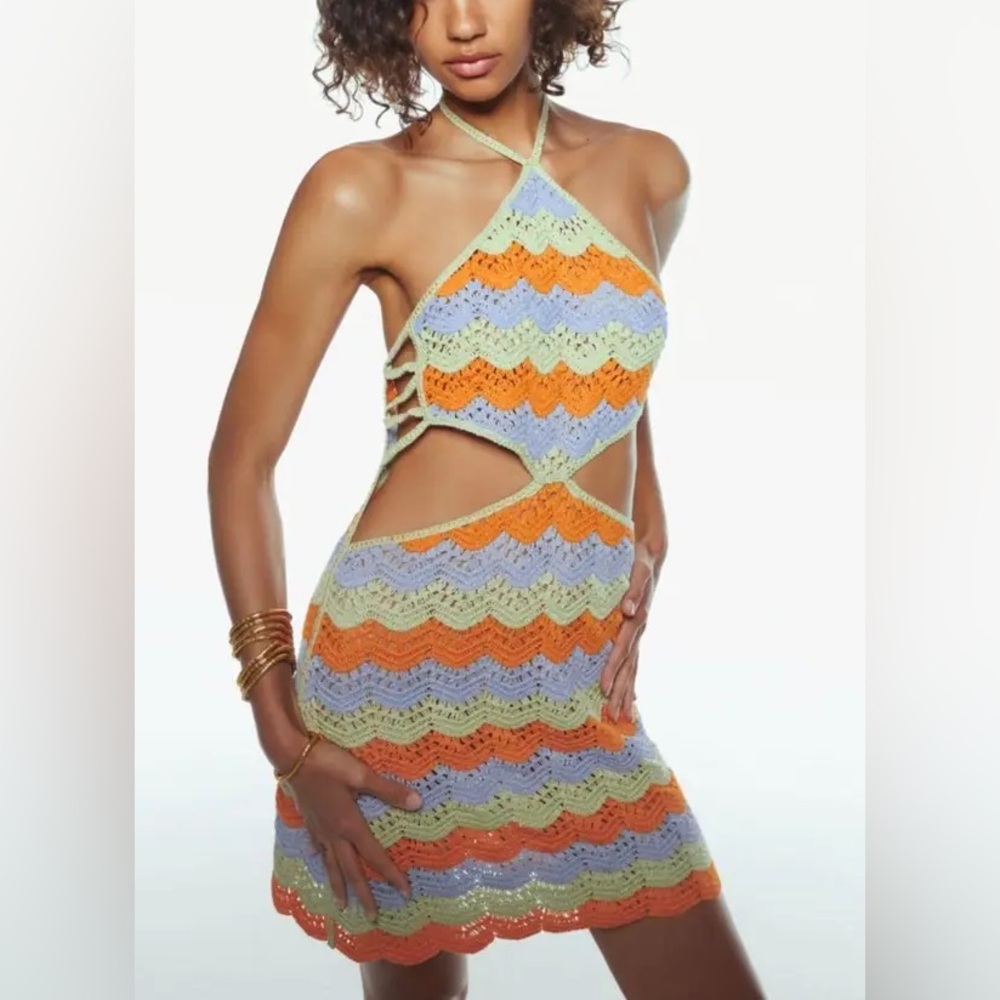 Zara Limited Edition Cut-out Crochet dress